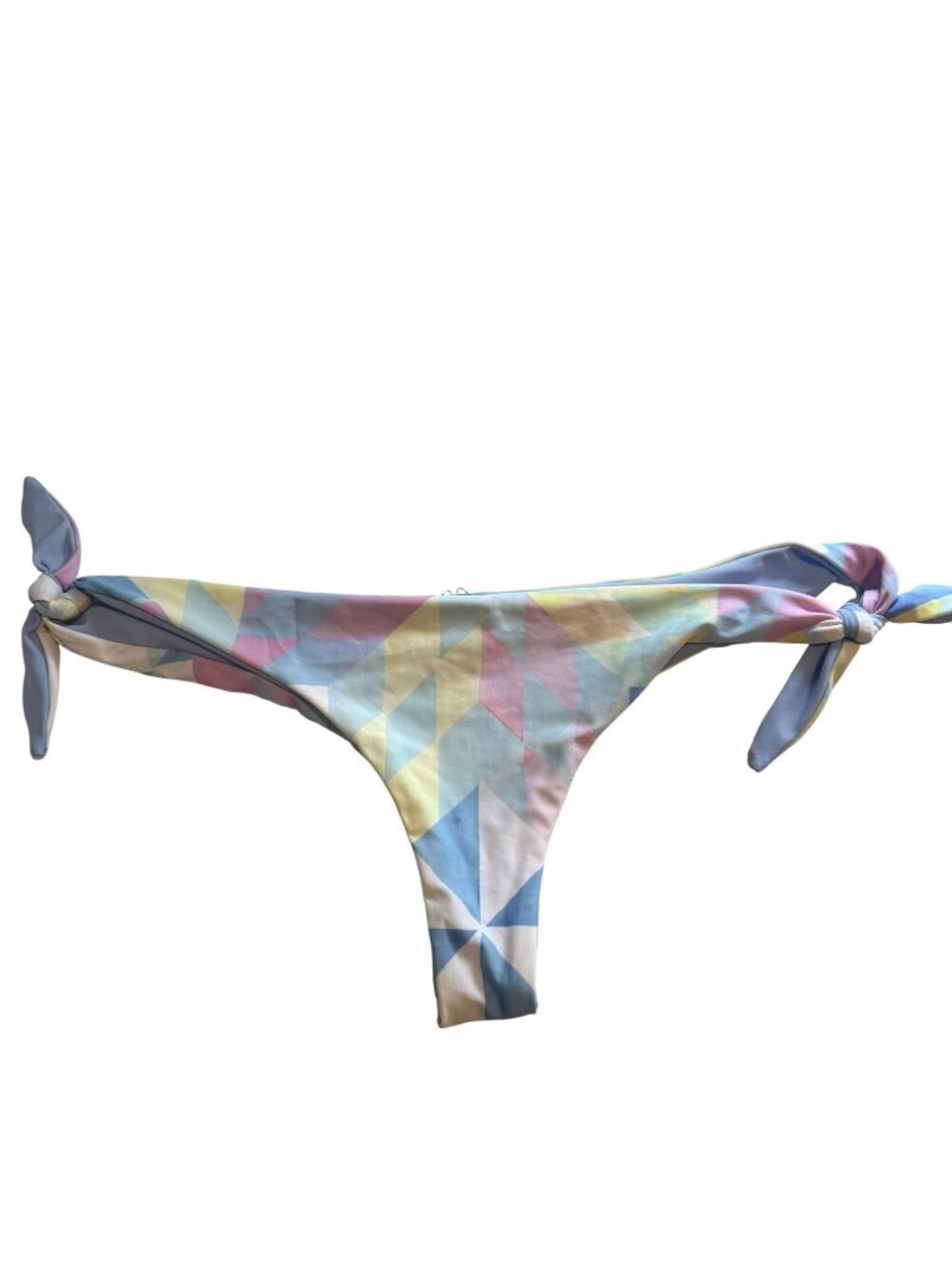 NWT Mara Hoffman Cheeky Pastel Blue Bikini Bottoms Side Tie Size M $115 [jb]